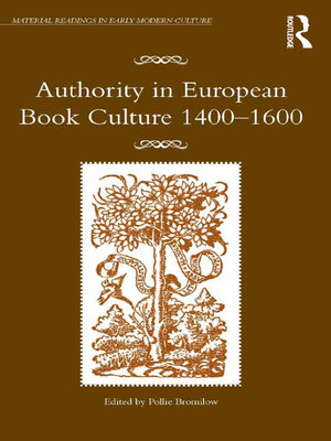 cover image of Authority in European Book Culture 1400-1600